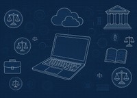 Schematic of legal tech tools arranged like an Iron Man suit blueprint