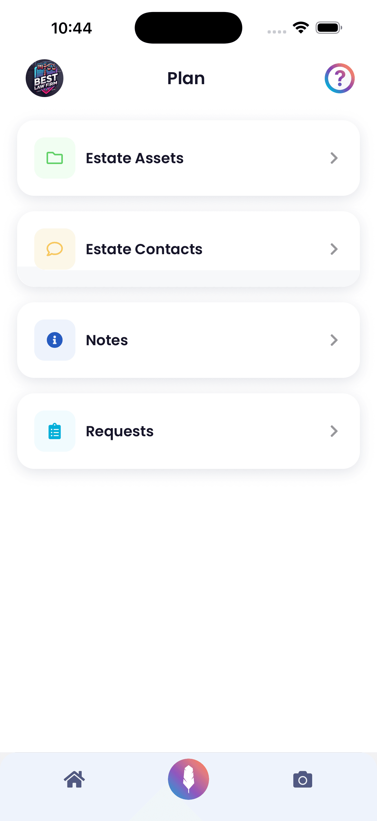 Estate planning case management features