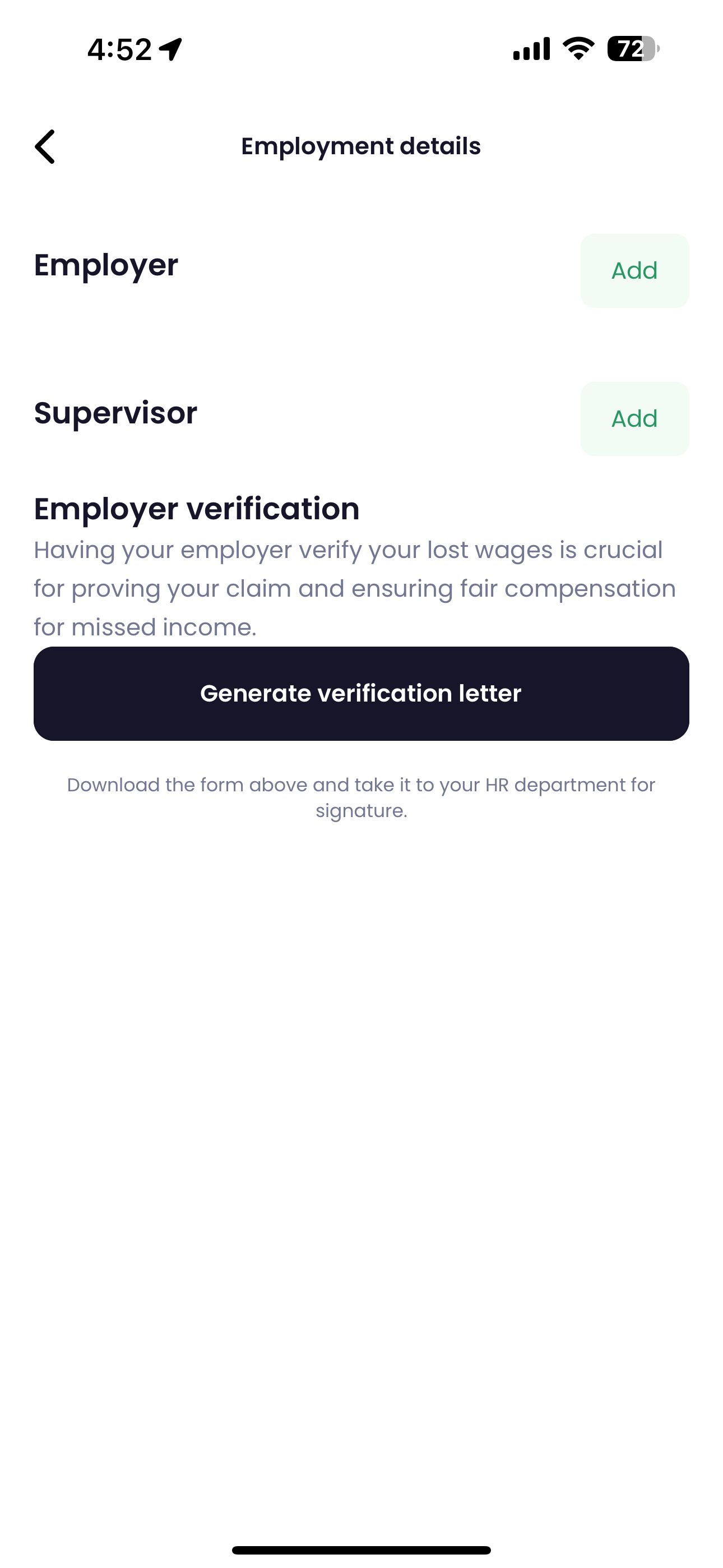 Employer Wage Loss Verification