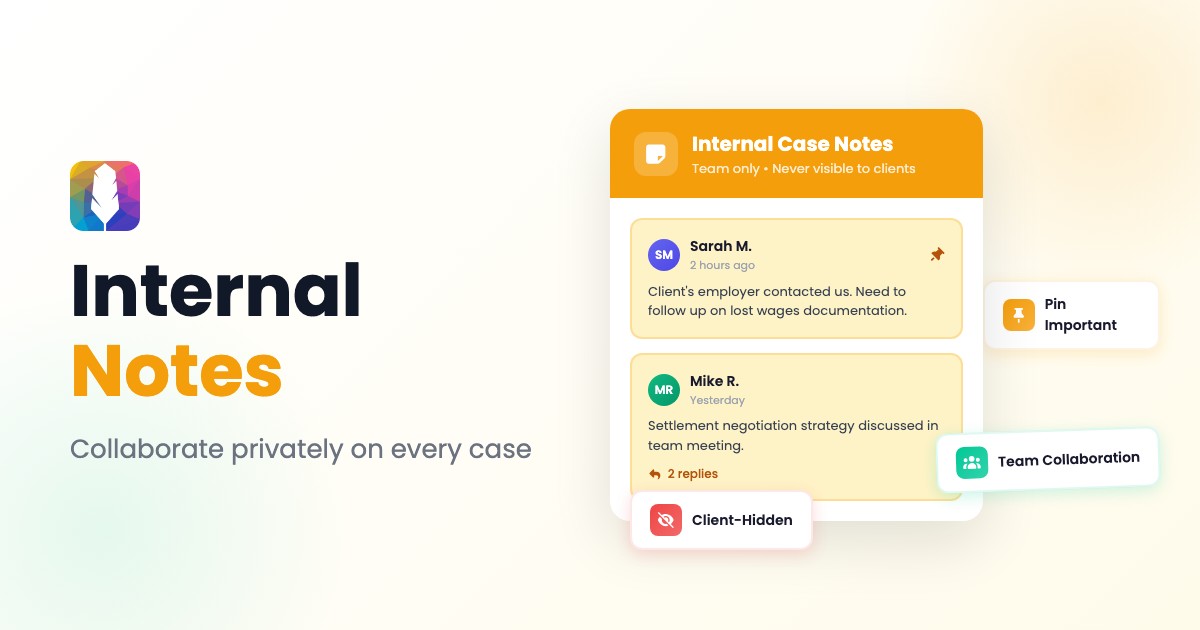Internal Notes - Private Team Collaboration for Law Firms