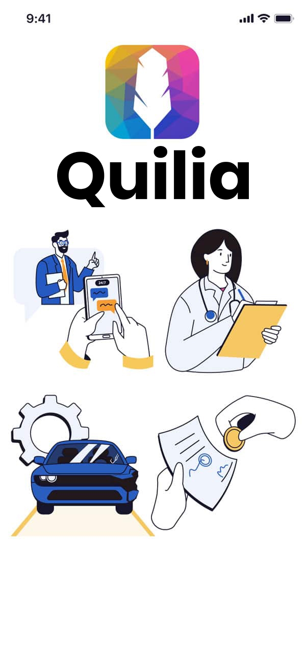 Screenshot of the Quilia App