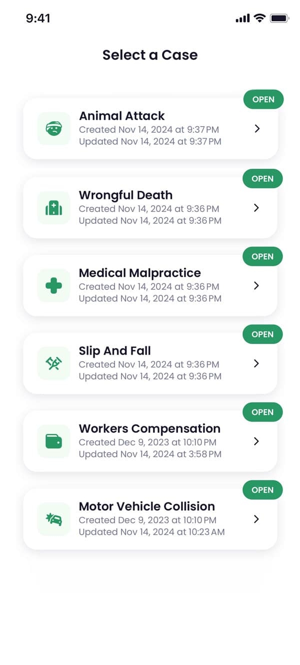 Screenshot of the Quilia App